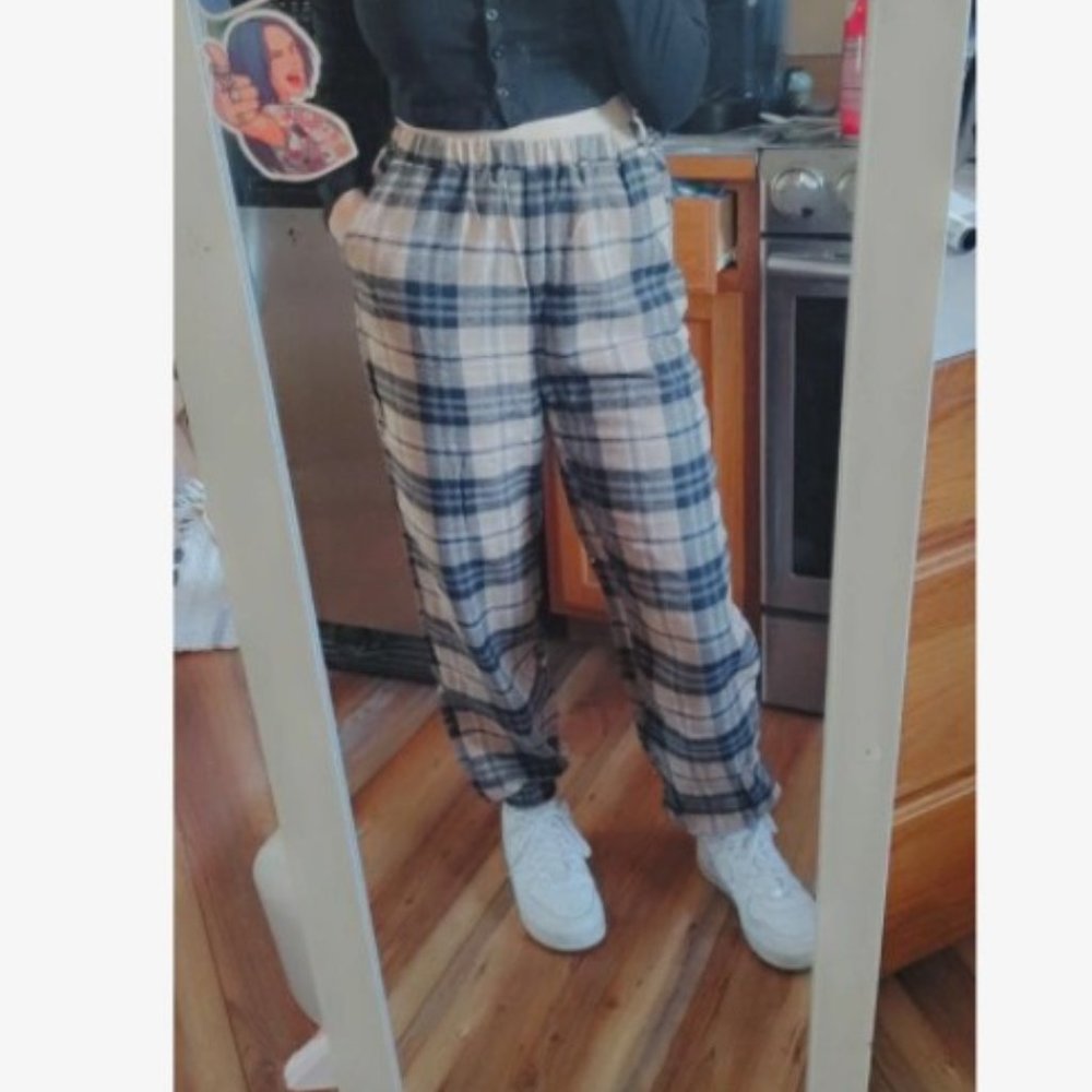 plaid joggers